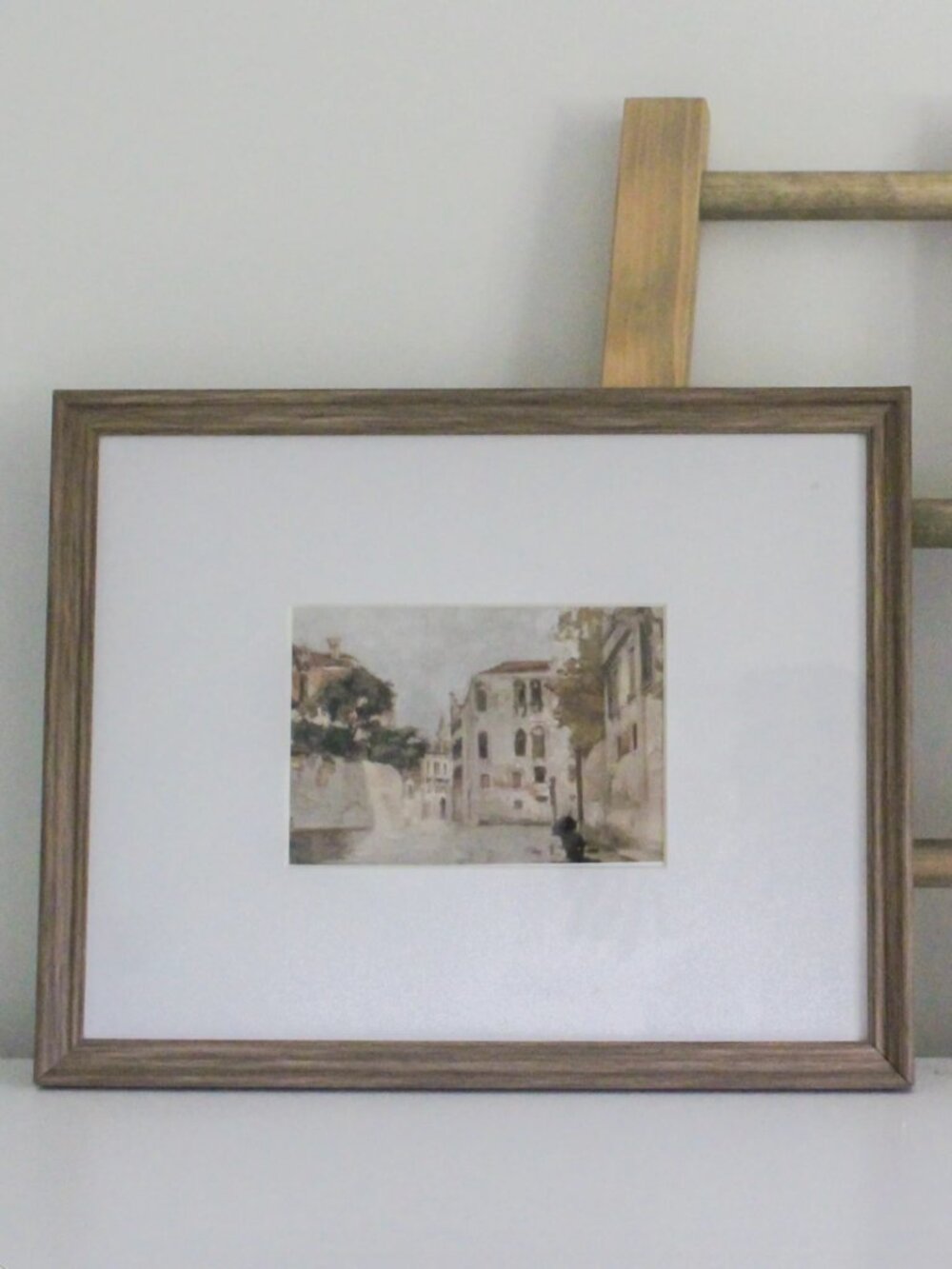 Vintage Style Framed Print - European Street Scene